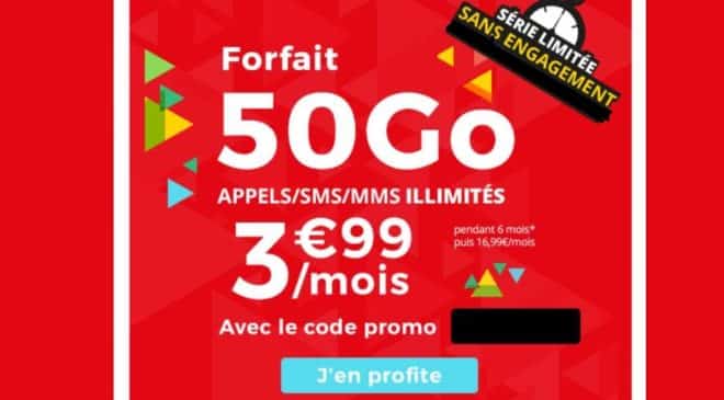 3,99€ le forfait 50Go Auchan Telecom