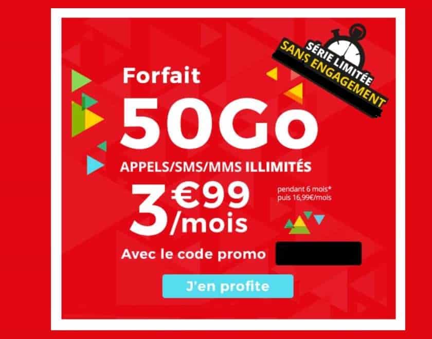 3,99€ le forfait 50Go Auchan Telecom