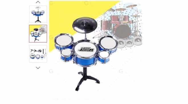 5,19€ la mini batterie Jazz Drum port inclus