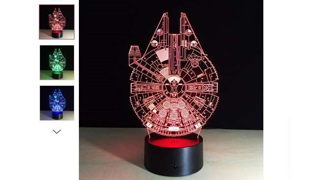 8,15€ la lampe vaisseau Millennium Falcon