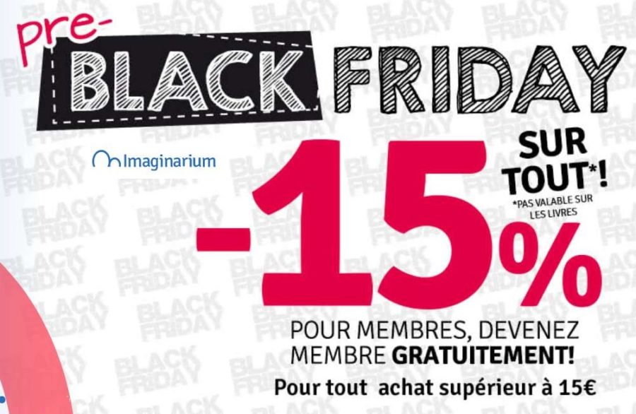 Black Friday Imaginarium :15% de remise sur tout le site dès 15€ d’achat