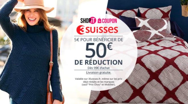 Bon d’achat 3 Suisses Showroomprivé