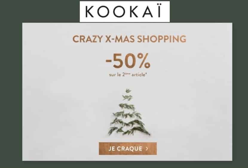 Crazy X-mas Shopping Kookai : -50% tous les 2 articles