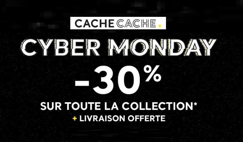 Cyber Monday – Black Friday Cache Cache : -30% sur tout + livraison gratuite