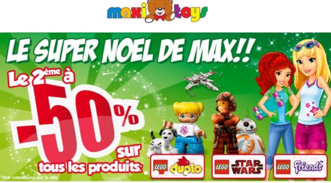 Maxitoys le second jouet à moitié prix