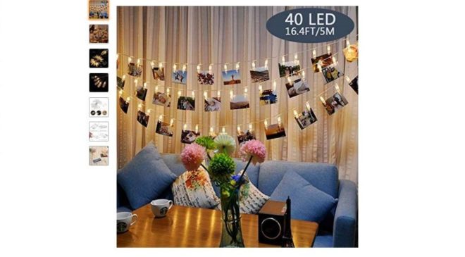 Moins de 10€ la guirlande 40 pinces LED