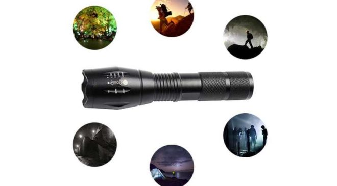 Moins de 4€ la lampe torche LED waterproof télescopique aluminium