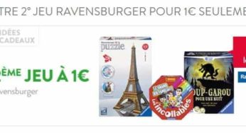 Offre de Noel Ravensburger 🎅 1 acheté = le second à 1€ (remboursement de la différence)