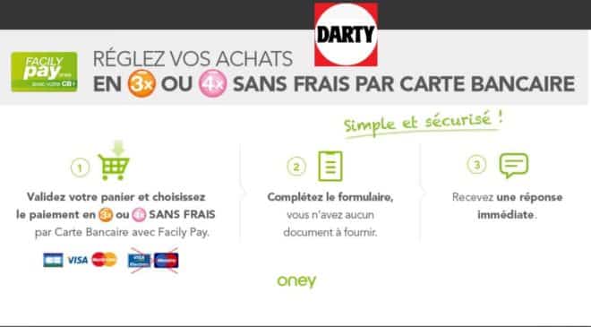 Payez en 3 ou 4 fois sans frais sur DARTY avec votre carte bancaire