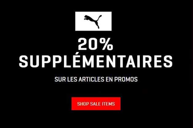 Remise sur les promotions Puma de 20%