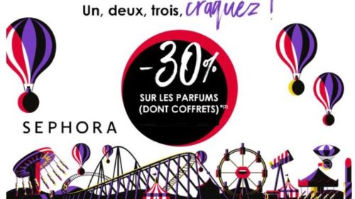 Sephora : 30% de remise sur tous les parfums même coffrets