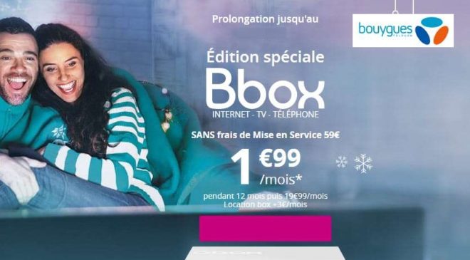 Vente flash Bbox : 1,99€ Box Internet + TV + Téléphonie