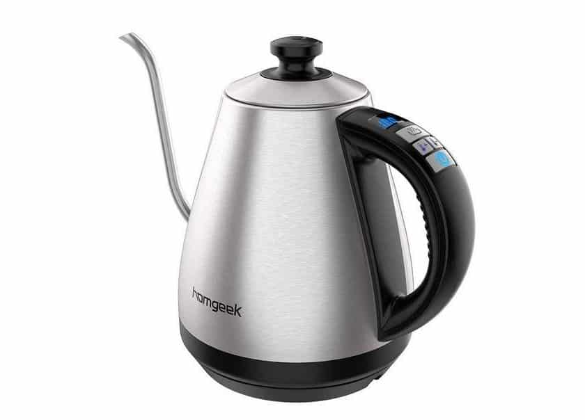 bouilloire électrique acier pour café et thé avec thermomètre Homgeek