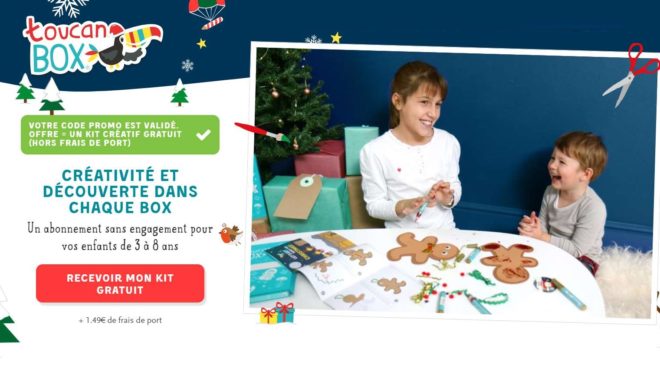 kit créatif enfant spécial Noel toucanBox GRATUIT