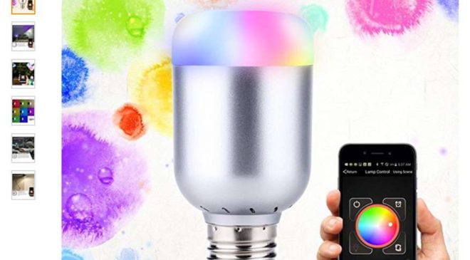 smart-ampoule LED Bluetooth d'ambiance Lixada