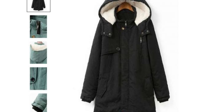 18,72€ le manteau avec capuche pour femme (grande taille XL et +)