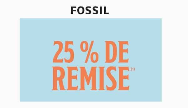 25% De Remise Sur Tout Le Site Fossil