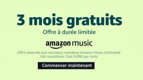 3 mois gratuit à Amazon Music Unlimited