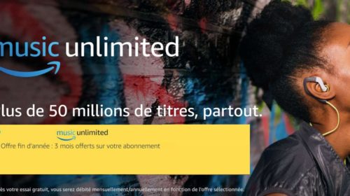 3 mois gratuit à Amazon Music Unlimited 