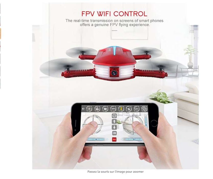 43,11€ port inclus le mini-drone avec camera Wi-fi GoolRC T37