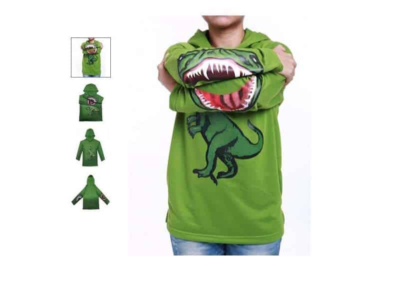 4,68€ le sweat capuche motif dinosaure enfant