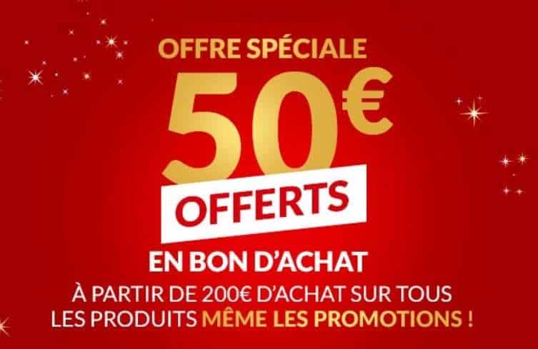 50€ offerts par BUT à partir de 200€ d’achats / même promo (en 1 bon d’achat)