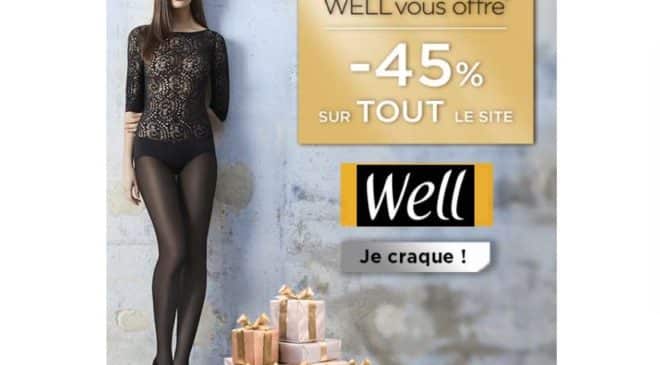 Anniversaire Well remise de 45% sur tout le site