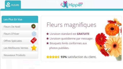 Bon plan livraison de fleurs : -20% sur Hipper