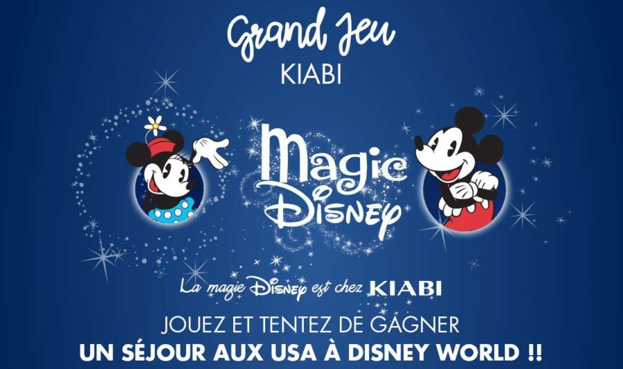 Concours Kiabi – Disney : 1 voyage à Disneyworld aux USA pour 4 personnes à gagner (et autres cadeaux)