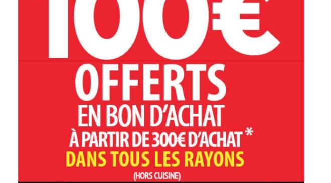 Conforama 300€ d’achats 100€ offerts en bon d’achat