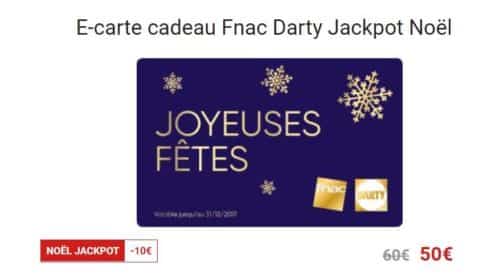 Ecarte Cadeau Noël Jackpot : carte cadeau 60€ pour 50€