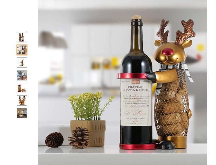 Idée cadeau : 20,99€ le porte bouteille élan métal
