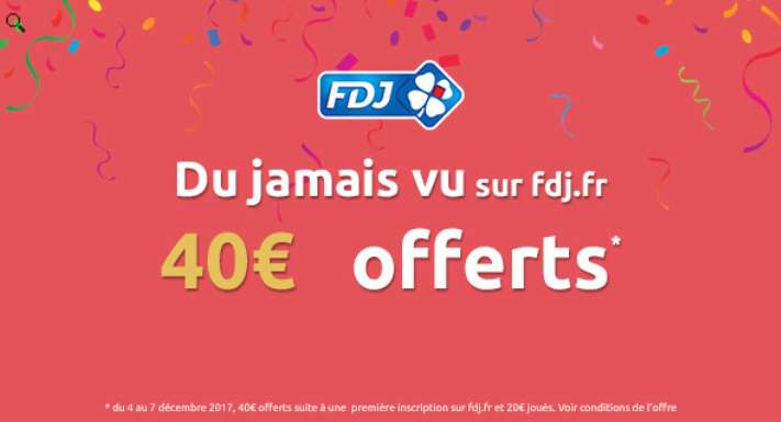 Jouez 20€ et obtenez 40€ offerts sur la Française des Jeux