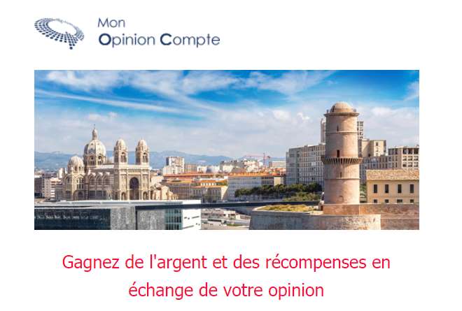 Mon Opinion Compte enquêtes en ligne pour gagner de l'argent