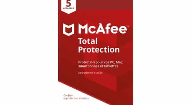 Total Protection McAfee 2018 pas cher