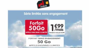 Vente Privée forfait 50Go NRJ Mobile à 1,99€ (Appels/SMS/MMS illimités)