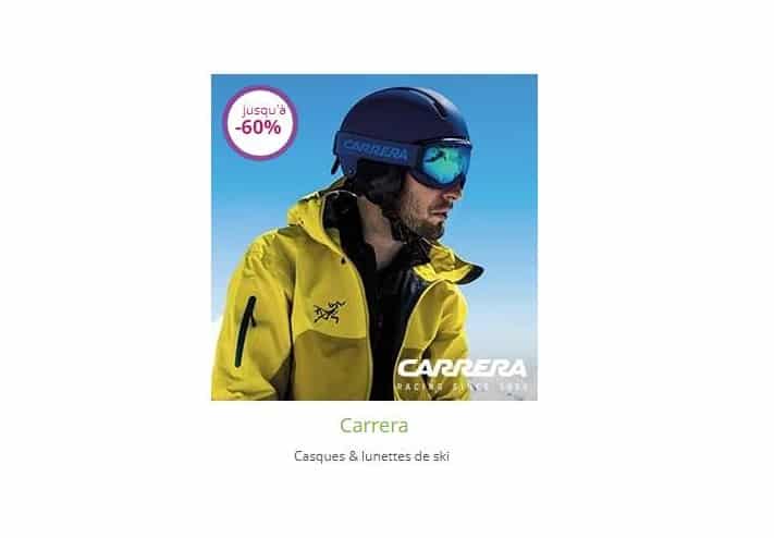 Vente privée Carrera masques et casques de ski