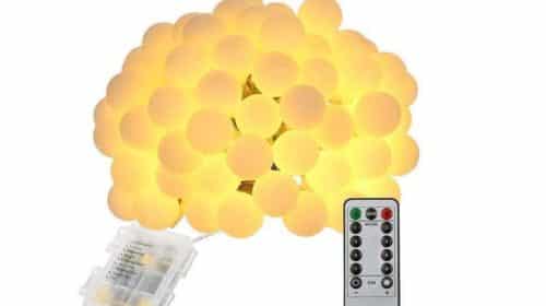 guirlande 80 LED boules avec télécommande