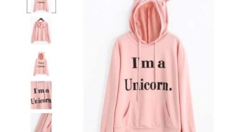 BONNE AFFAIRE : moins de 11€ le sweat à capuche licorne (du S au XL) port inclus