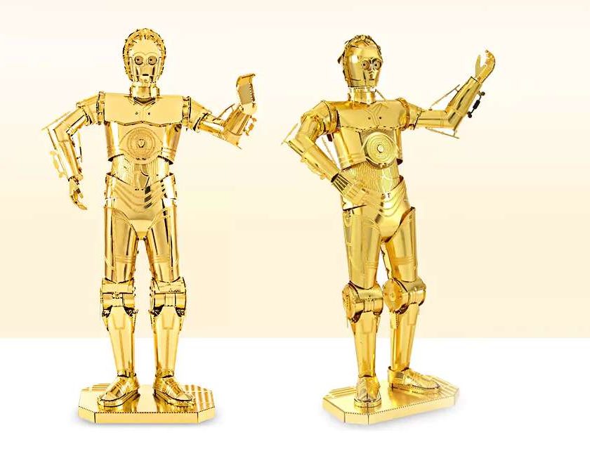 3,38€ le robot C-3PO Starwars Z-6PO 3D métal à construire