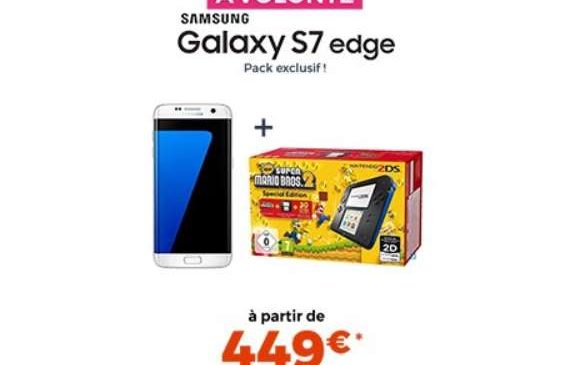 449€ smartphone Galaxy S7 Edge Samsung + Console 2DS