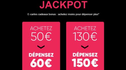 50€ la carte cadeau FNAC de 60€ spécial St Valentin