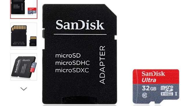 7,72€ carte microSDHC 32Go SanDisk Ultra GAMISS