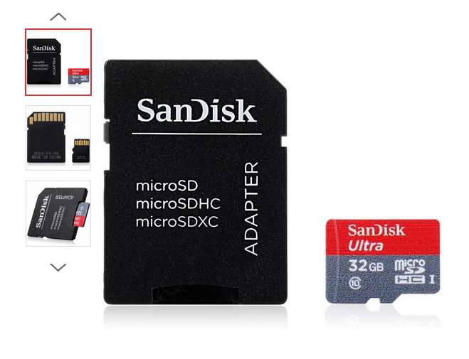 FLASH : 7,72€ carte microSDHC 32Go SanDisk Ultra (80 Mo/s) avec adaptateur – port inclus