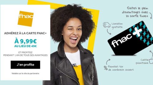 Bon plan 9,99€ la carte FNAC+