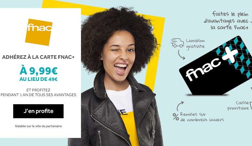 Bon plan 9,99€ la carte FNAC+