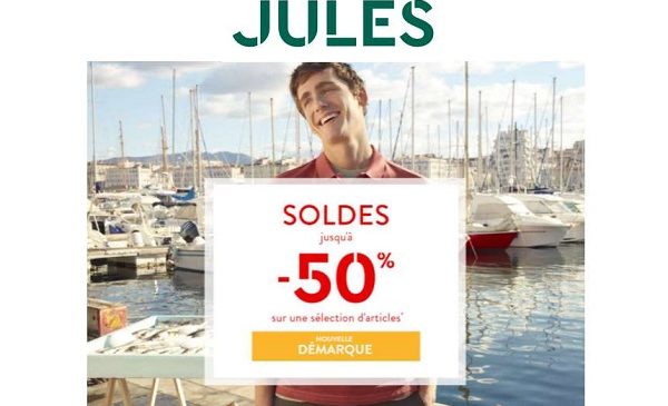 deuxième démarque jules avec plus de remises et d'articles en soldes