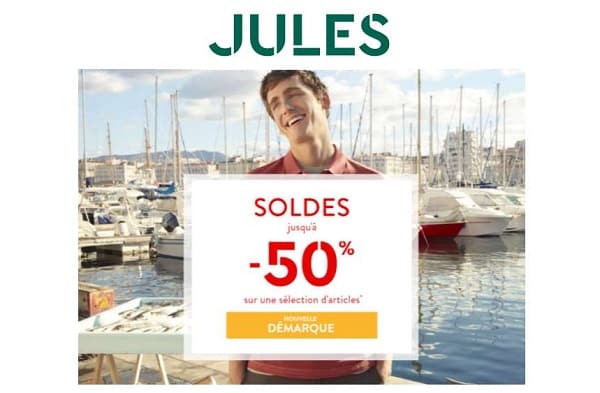 deuxième démarque jules avec plus de remises et d'articles en soldes