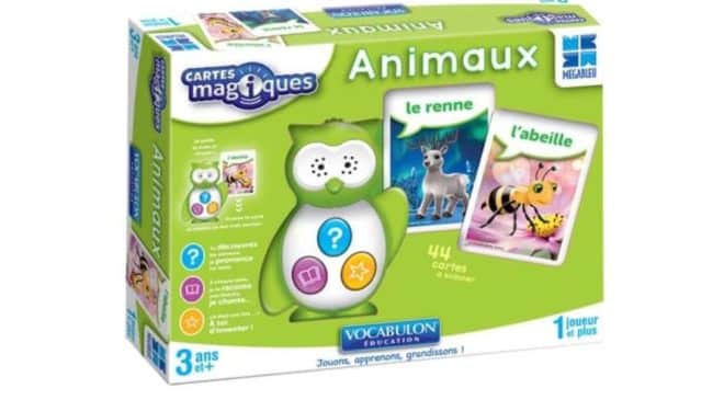 Jeu cartes magiques animaux avec scanner de Megableu en soldes