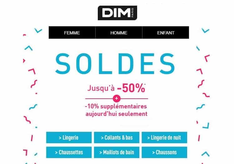 soldes dim